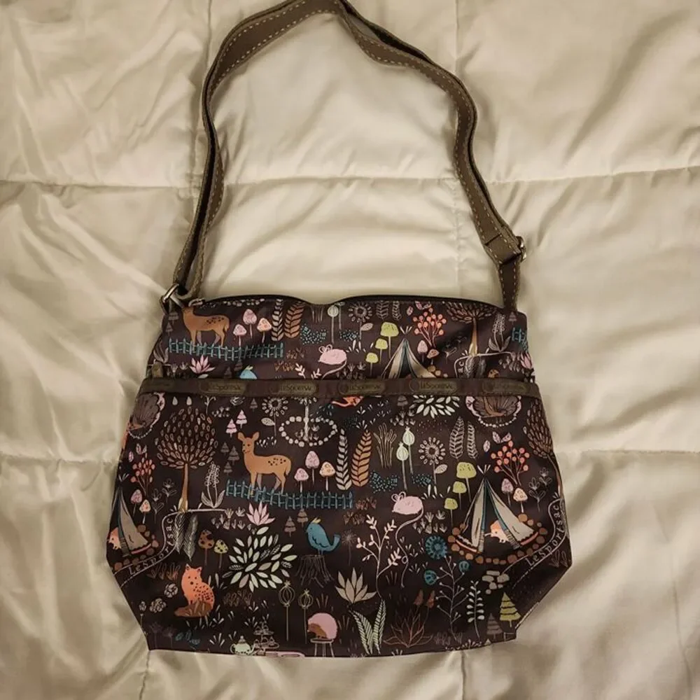 Lesportsac THISTLE CLEO Purse Bag CUTE Fox Deer Mouse Fox Hedgehog Kawaii LSS